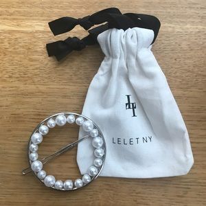 Olivia Pearl Hoop Barrette by Lelet NY